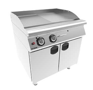 gas double grill 1/2 smooth+ 1/2 ribbed